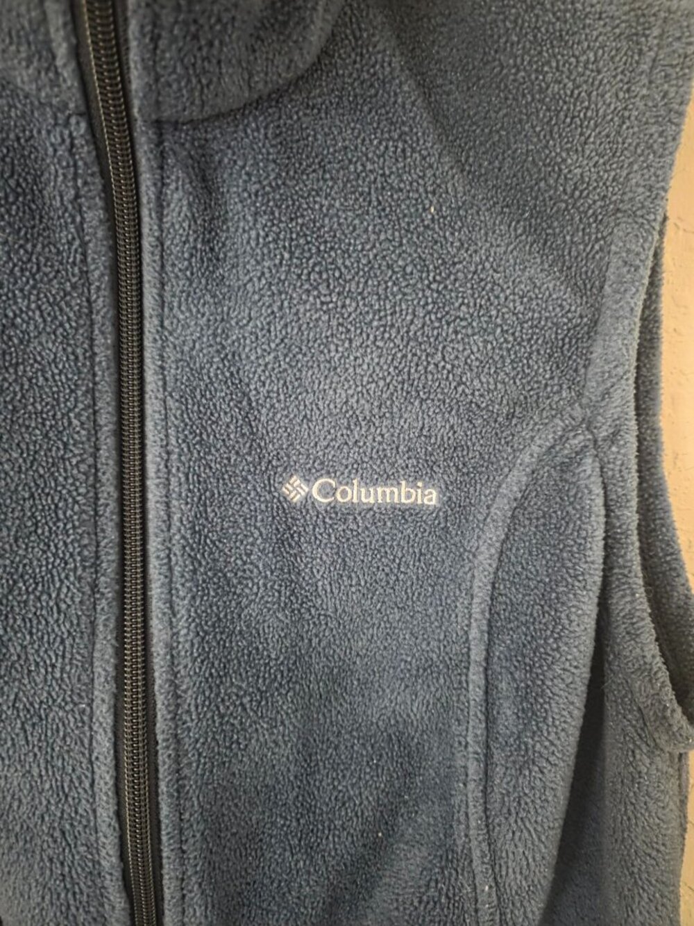Columbia Ladies Blue Sleeveless Fleece Mock Neck Vest S Lightweight - Picture 2 of 8